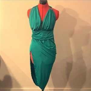 Green Halter Dress